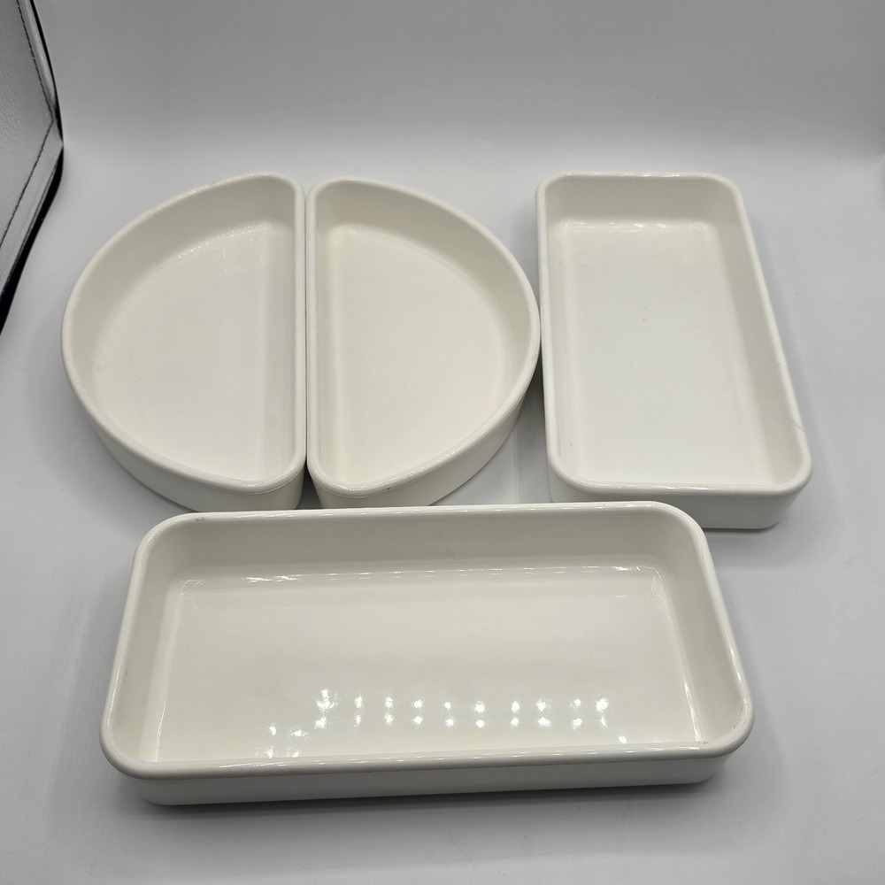 Vtg Tupperware Melamine White Compartments Mcm‎ Organizer Dpr-1